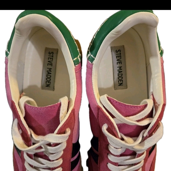 Steve Madden Dodge Pink Multi Platform Sneakers - Women’s 8.5 - Picture 3 of 6